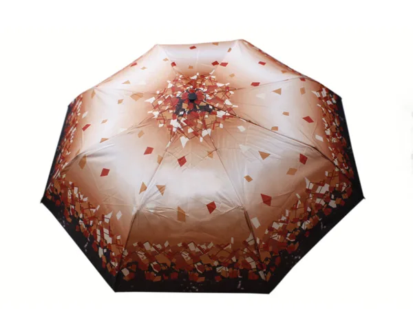 100 cm Geometrik Desenli Otomatik Açılır Şemsiye