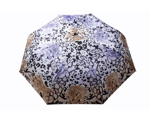 100 cm Leopar Desenli Otomatik Açılır Şemsiye