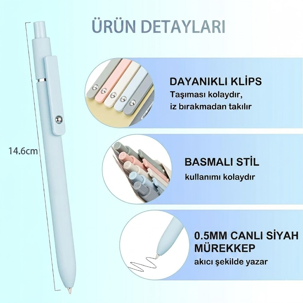  Zennyth Piloting Jel Kalem – MORANDİ(5’li paket)