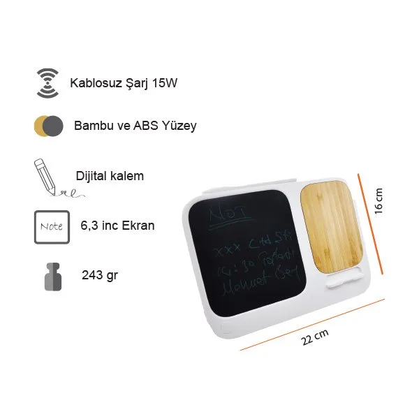 WIRELESS CHARGING DEVICE (BAMBOO-LCD WRITING TABLET) — detail