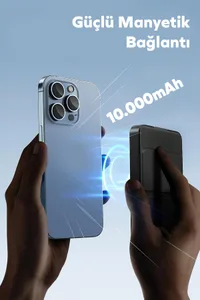 Woyax by Deji Magsafe Powerbank 10000 mAh Hızlı Taşınabilir Şarj Cihazı Siyah