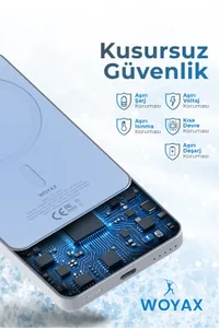 Woyax by Deji Magsafe Powerbank 5000 mAh 20W Hızlı Taşınabilir Şarj Cihazı Mavi