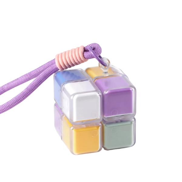 Ruby Openable Cube Charm Medicine Storage Box — detail