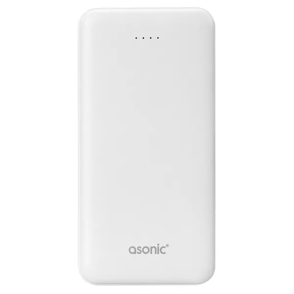 Asonic AS-P10 10000mAh Micro+Type-C+USB Beyaz Taşınabilir Pil Şarj Cihazı Powerbank