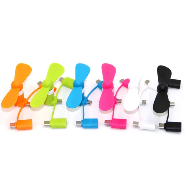 Phone-Mounted Mini Fan – Portable USB Fan (iPhone & Type-C Compatible)