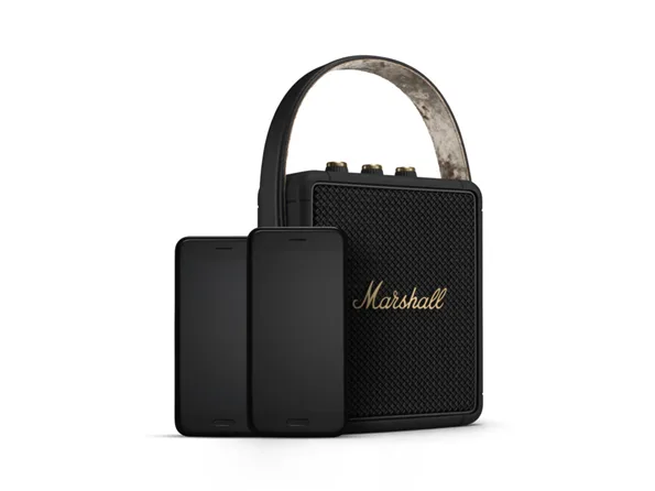 Marshall Stockwell II BT, Black and Brass — detail