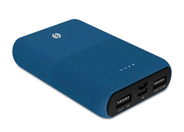 S-link IP-S110 10,000mAh 2x USB Ports + Micro USB + Type-C Portable Power Bank (Blue) — detail