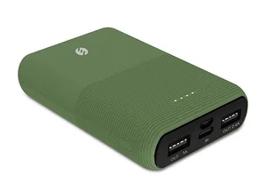 S-link IP-S110 10000mAh 2*Usb Port+Micro+Type C Powerbank Yeşil Taşınabilir Pil Şarj Cihazı