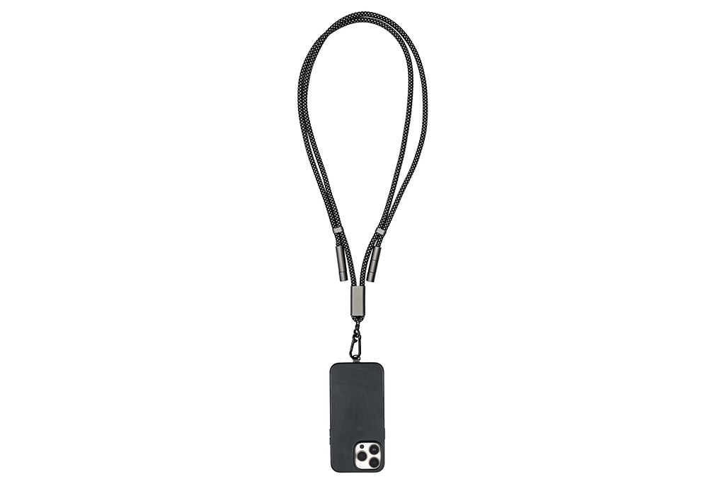 LANY CHARGE ECO Telefon Askısı, Type-C / Lightning 60W Şarj ve Veri Aktarım Kablosu