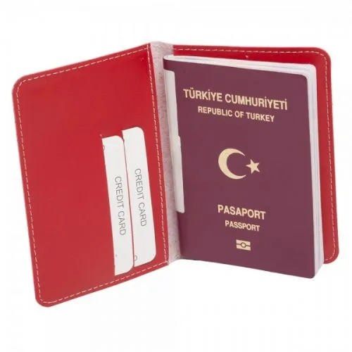 Suni Deri Pasaport Kabı – Model 4 — detay