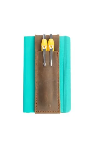 Leather pen holder
