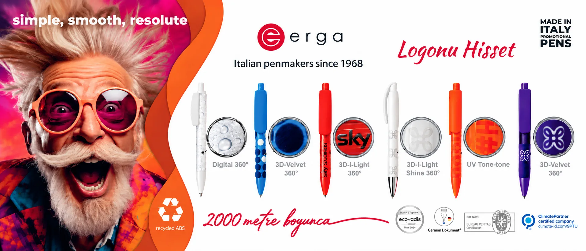 Erga Italian 3D Ballpoint Pens