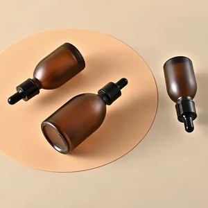 Bambu Kapaklı Amber Cam Damlalıklı Şişe – 30, 50 ve 100 ml