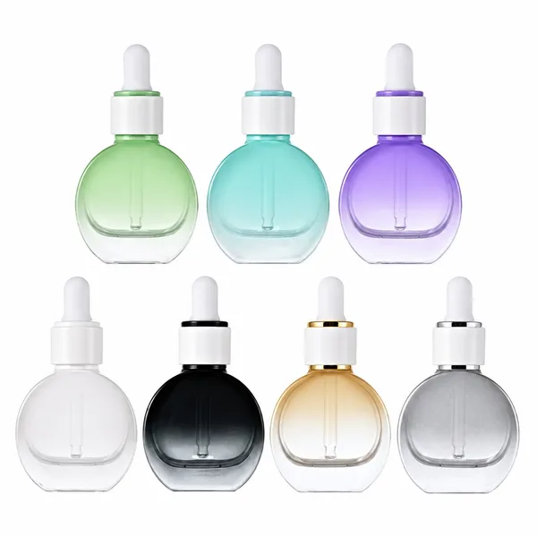 Yassı Yuvarlak Cam Damlalıklı Şişe – 20 ml (detay)