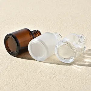 Yuvarlak Omuzlu Cam Damlalıklı Şişe – 15 ml