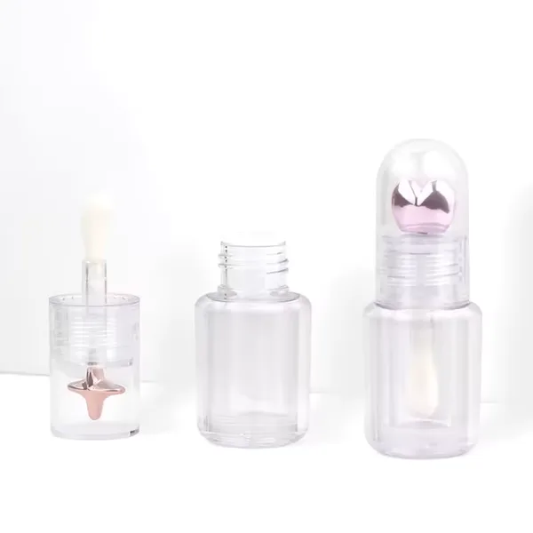 Dekorlu Kubbe Kapaklı Şeffaf Lip Gloss Ambalajı – 5 ml
