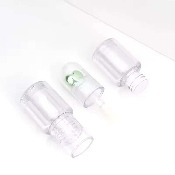 Dekorlu Kubbe Kapaklı Şeffaf Lip Gloss Ambalajı – 5 ml (detay)