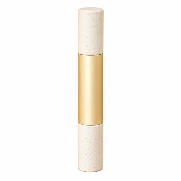 Benekli Kapaklı Altın Çift Uçlu Balm Ambalajı – 3 + 3 g