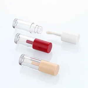 Geniş Aplikatörlü Şeffaf Silindirik Lip Gloss Ambalajı – 5 ml