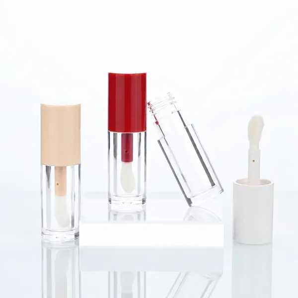 Geniş Aplikatörlü Şeffaf Silindirik Lip Gloss Ambalajı – 5 ml