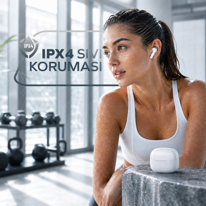 Gigasound ENC Kablosuz Bluetooth Kulaklık Kulak İçi gürültü önleme 4 mikrofon 42 saat oynatma süresi Gigasound Clear Bass