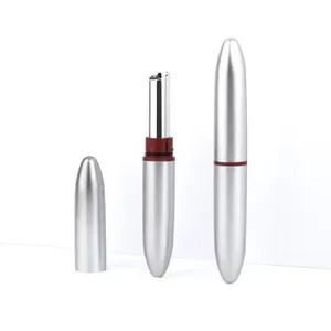 Bordo Halkalı Gümüş Mini Ruj Tüpü – 0,8 g