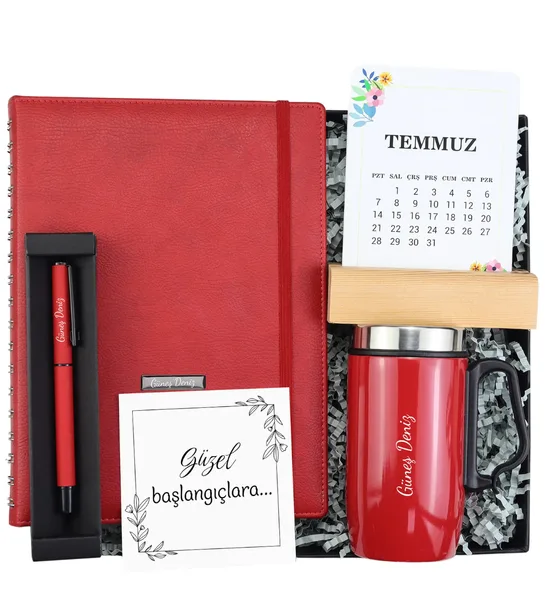 Undated Agenda & Pen & Thermos with Handle & Calendar Gift Set