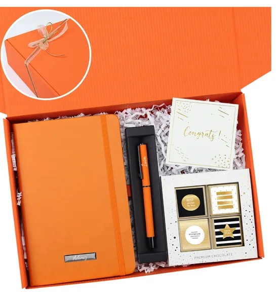 Notebook & Pen & Premium Madeleine Chocolate Gift Set