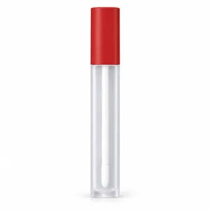 Kırmızı Kapaklı İnce Buzlu Lip Tint Ambalajı – 3 ml