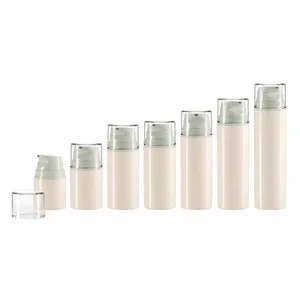 Renkli Başlıklı Silindirik Airless Pompalı Şişe