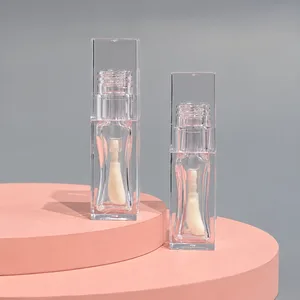 Kalın Şeffaf Kare Lip Gloss ve Dudak Yağı Ambalajı – 8 ml