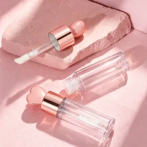 Kalp Başlıklı Rose Gold Lip Gloss Ambalajı – 6 ml