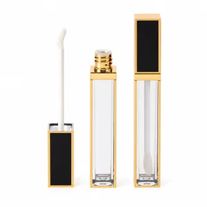 Altın Çerçeveli Kare Lip Gloss Ambalajı – 8 ml
