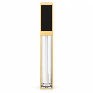 Altın Çerçeveli Kare Lip Gloss Ambalajı – 8 ml