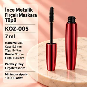 İnce Metalik Fırçalı Maskara Tüpü 7 ml