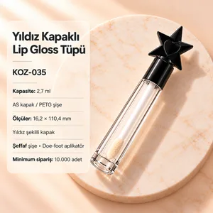 Yıldız Kapaklı Lip Gloss Tüpü 2,7 ml