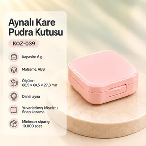 Aynalı Kare Pudra Kutusu 6 g