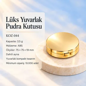 Lüks Yuvarlak Pudra Kutusu 3,5 g
