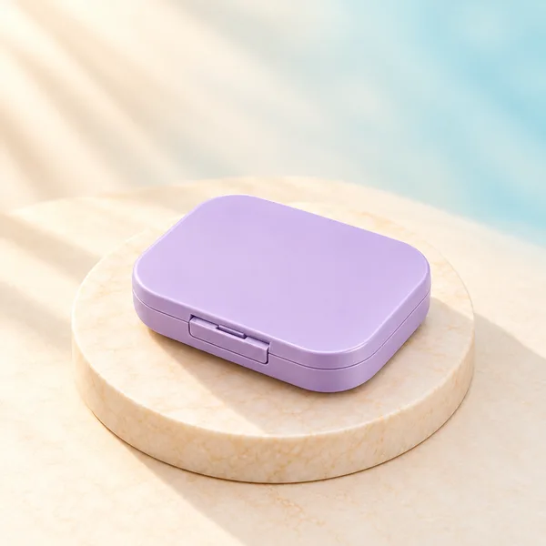 Mirrored Rectangular Powder Compact 6 g (detail)