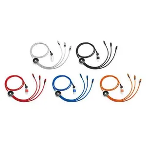 6’sı 1 Arada Işıklı Logolu USB Şarj Kablosu