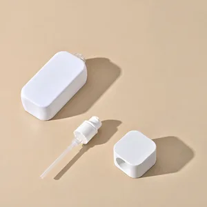Kare Kapaklı Beyaz Losyon ve Serum Şişesi