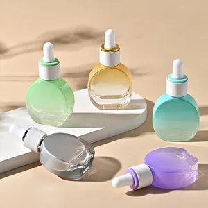 Yassı Yuvarlak Cam Damlalıklı Şişe – 20 ml