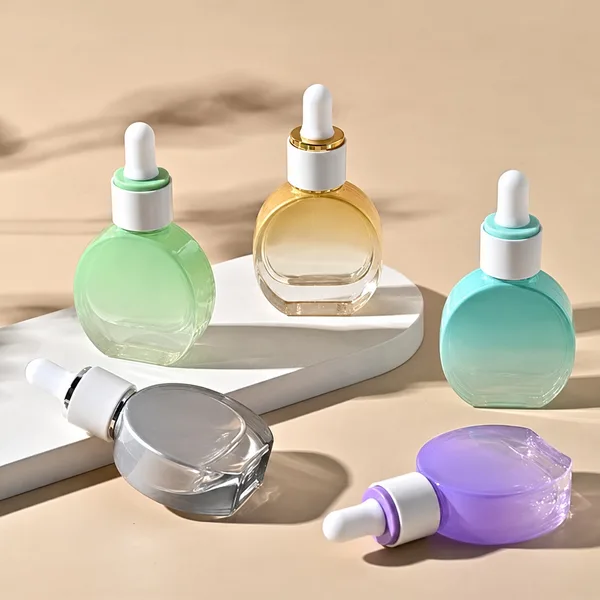 Yassı Yuvarlak Cam Damlalıklı Şişe – 20 ml