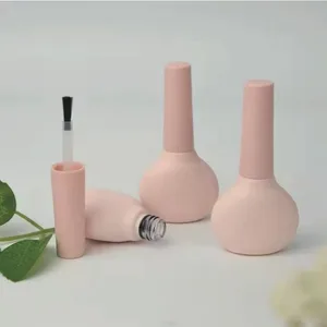 Basık Yuvarlak Cam Oje Şişesi