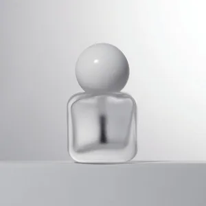 Küre Kapaklı Yuvarlatılmış Kare Cam Oje Şişesi