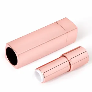 Yuvarlak Uç Düğmeli Pembe Kare Ruj Tüpü – 3,8 g