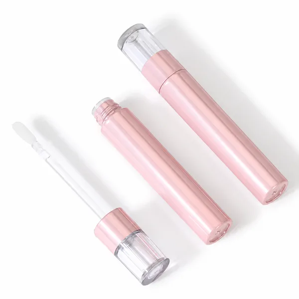 Şeffaf Uçlu Pembe PETG Lip Gloss Ambalajı – 5 ml