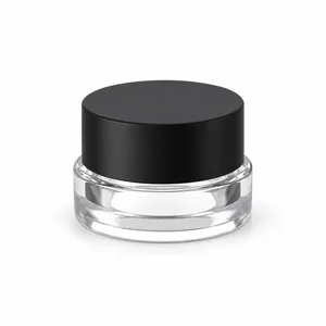 Siyah Kapaklı Mini Kozmetik Kavanozu – 5,5 ml
