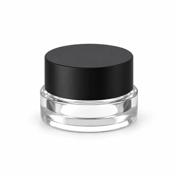 Siyah Kapaklı Mini Kozmetik Kavanozu – 5,5 ml