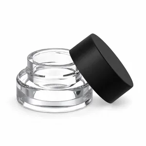 Siyah Kapaklı Mini Kozmetik Kavanozu – 5,5 ml